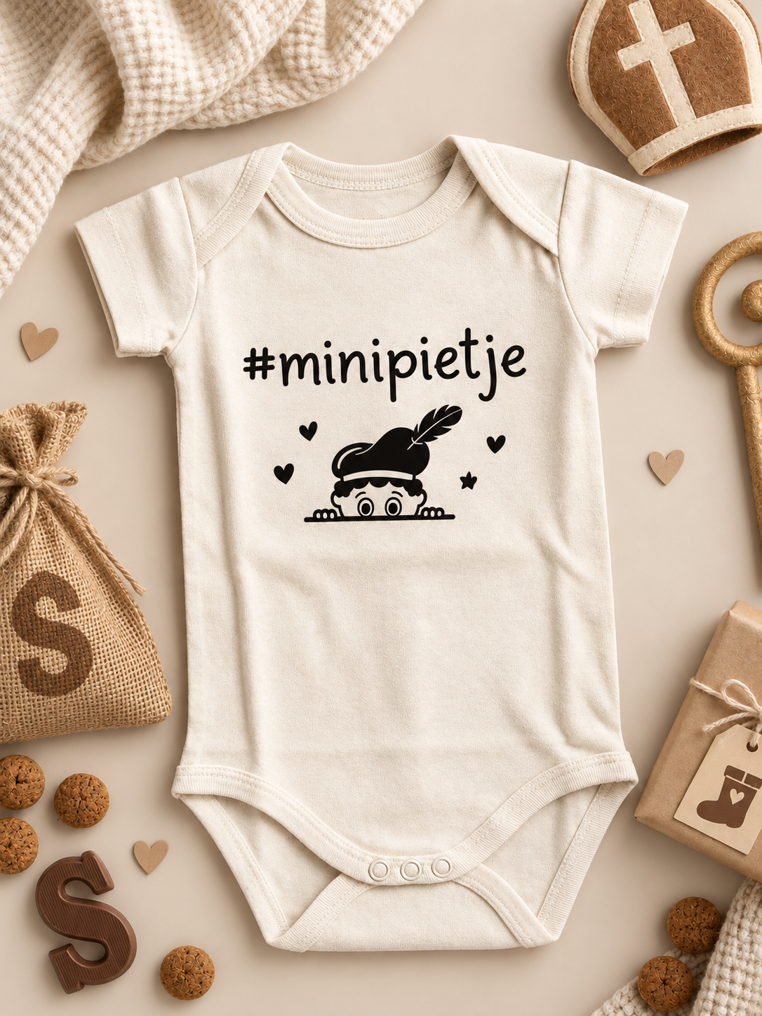 Witte Sinterklaas romper 'minipietje!'