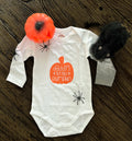 Witte Halloween-babyromper ‘Daddy’s Little Pumpkin’
