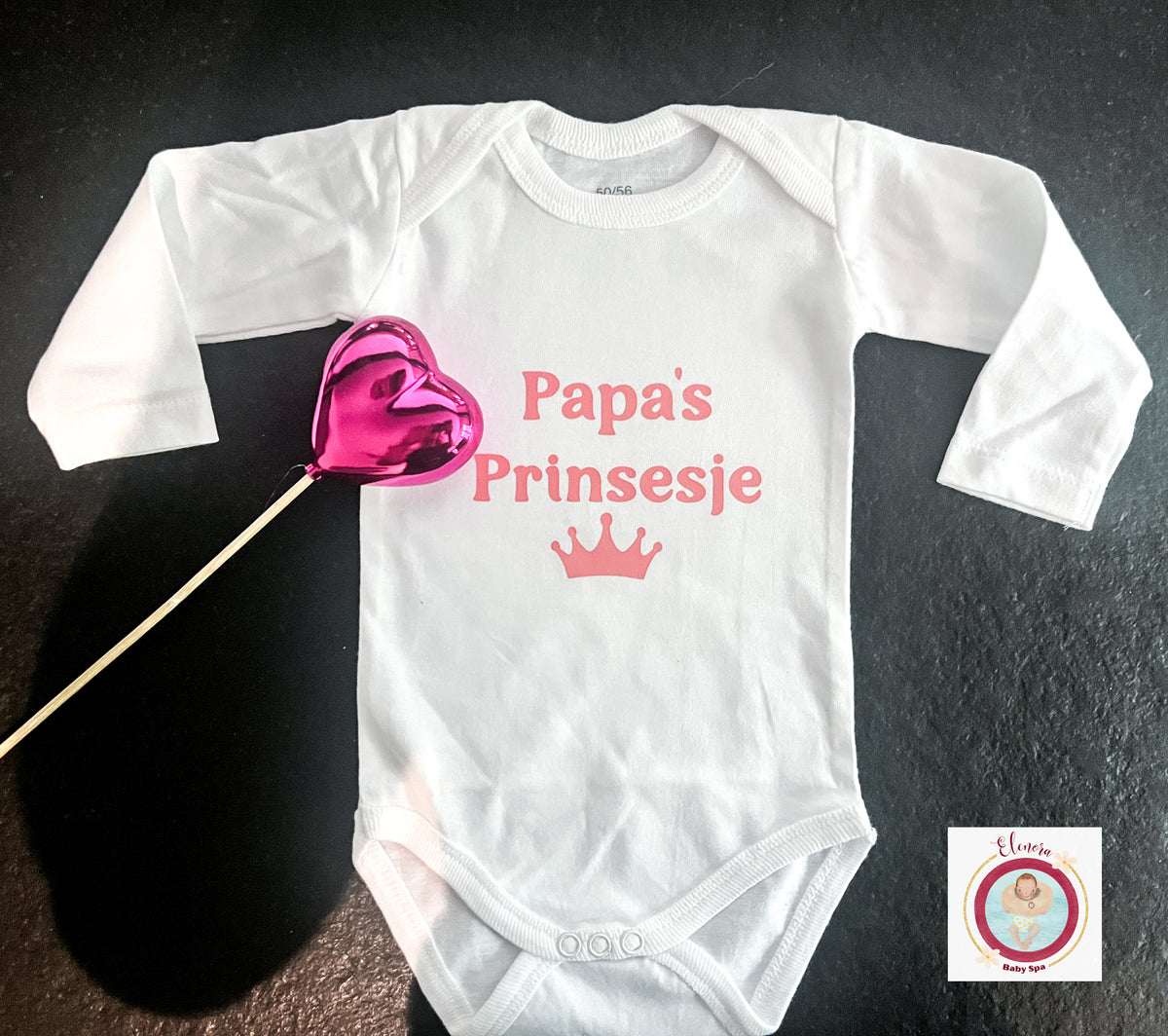 Babybody met lange mouwen – Papa's Prinsesje